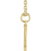 18K Yellow Gold-Plated Sterling Silver Initial Z  Dangle 16" Necklace