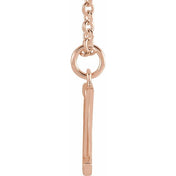 18K Rose Gold-Plated Sterling Silver Initial Z  Dangle 16" Necklace