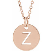 18K Rose Gold-Plated Sterling Silver Initial Z 16-18" Necklace