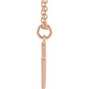18K Rose Gold-Plated Sterling Silver Initial H  Dangle 16" Necklace