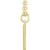 18K Yellow Gold-Plated Sterling Silver Initial A  Dangle 16" Necklace