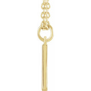 18K Yellow Gold-Plated Sterling Silver Initial A  Dangle 16" Necklace