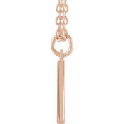 18K Rose Gold-Plated Sterling Silver Initial A  Dangle 16" Necklace