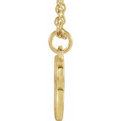 18K Yellow Gold-Plated Sterling Silver Initial B Dangle 18" Necklace
