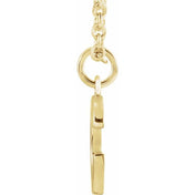 18K Yellow Gold-Plated Sterling Silver Initial C  Dangle 16" Necklace