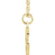 18K Yellow Gold-Plated Sterling Silver Initial C  Dangle 16" Necklace
