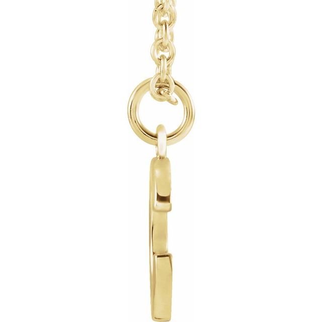 18K Yellow Gold-Plated Sterling Silver Initial C  Dangle 16" Necklace