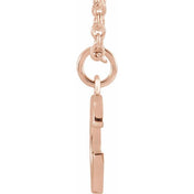 18K Rose Gold-Plated Sterling Silver Initial C Dangle 18" Necklace