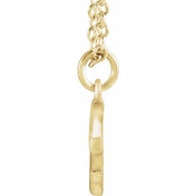 18K Yellow Gold-Plated Sterling Silver Initial F Dangle 18" Necklace