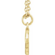 18K Yellow Gold-Plated Sterling Silver Initial F  Dangle 16" Necklace