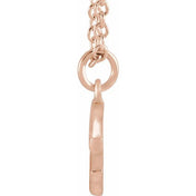 18K Rose Gold-Plated Sterling Silver Initial F Dangle 18" Necklace