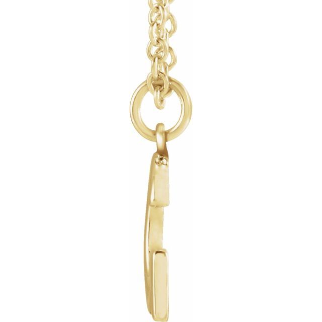 18K Yellow Gold-Plated Sterling Silver Initial G  Dangle 16" Necklace