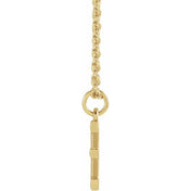 18K Yellow Gold-Plated Sterling Silver Initial E  Dangle 16" Necklace