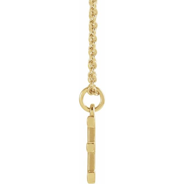 18K Yellow Gold-Plated Sterling Silver Initial E  Dangle 16" Necklace