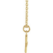 18K Yellow Gold-Plated Sterling Silver Initial Y  Dangle 16" Necklace