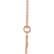18K Rose Gold-Plated Sterling Silver Initial Y Dangle 18" Necklace