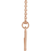 18K Rose Gold-Plated Sterling Silver Initial V  Dangle 16" Necklace
