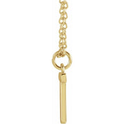 18K Yellow Gold-Plated Sterling Silver Initial T Dangle 18" Necklace