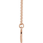 18K Rose Gold-Plated Sterling Silver Initial O  Dangle 16" Necklace