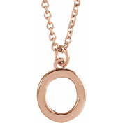 18K Rose Gold-Plated Sterling Silver Initial O  Dangle 16" Necklace