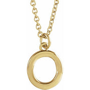 18K Yellow Gold-Plated Sterling Silver Initial O  Dangle 16" Necklace