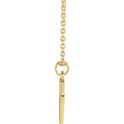 18K Yellow Gold-Plated Sterling Silver Initial O Dangle 18" Necklace