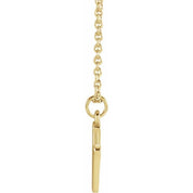 18K Yellow Gold-Plated Sterling Silver Initial O  Dangle 16" Necklace