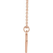 18K Rose Gold-Plated Sterling Silver Initial N Dangle 18" Necklace