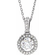 14K White 3/4 CTW Natural Diamond 18" Necklace