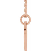 14K Rose Initial S 16-18" Necklace