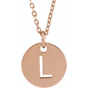 18K Rose Gold-Plated Sterling Silver Initial L 16-18" Necklace