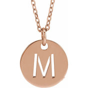 18K Rose Gold-Plated Sterling Silver Initial M 16-18" Necklace