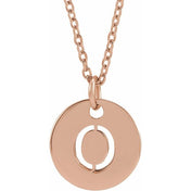 18K Rose Gold-Plated Sterling Silver Initial O 16-18" Necklace
