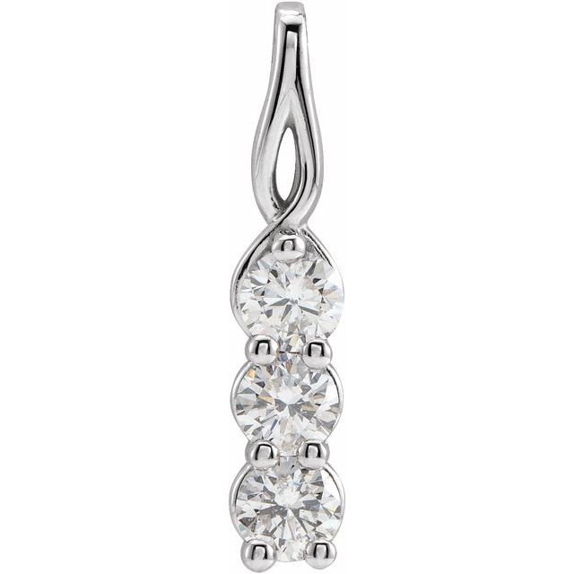 4 CTW Lab-Grown Diamond Three-Stone Pendant