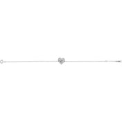Sterling Silver Engravable Heart 7-8" Bracelet