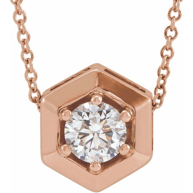 2 CT Lab-Grown Diamond Geometric 16-18" Necklace
