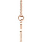 18K Rose Gold-Plated Sterling Silver Initial M Dangle 18" Necklace