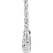 Sterling Silver Lab-Grown Alexandrite & .03 CTW Natural Diamond 18" Necklace