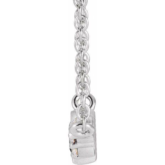 Sterling Silver Lab-Grown Alexandrite & .03 CTW Natural Diamond 18" Necklace