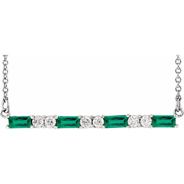6 CTW Natural Diamond Bar 16-18" Necklace