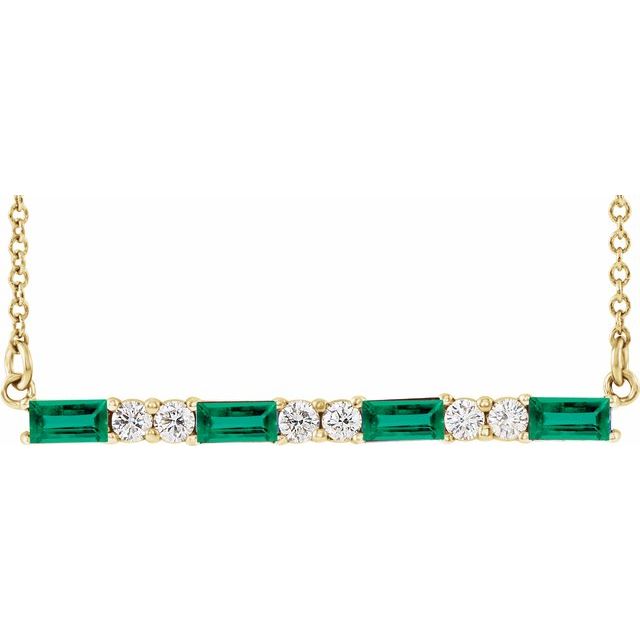 6 CTW Natural Diamond Bar 16-18" Necklace