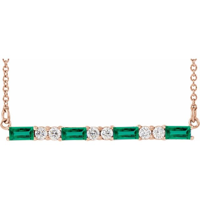 6 CTW Natural Diamond Bar 16-18" Necklace