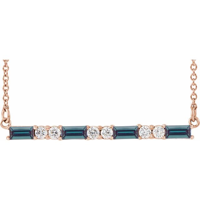 6 CTW Natural Diamond Bar 16-18" Necklace