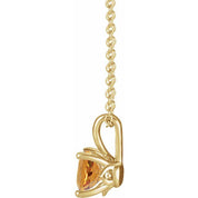 14K Yellow 5 mm Natural Citrine 16-18" Necklace