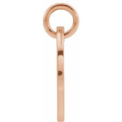 14K Rose Initial A Pendant