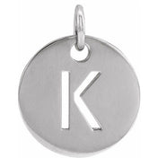 Sterling Silver Initial K Pendant