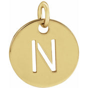 18K Yellow Gold-Plated Sterling Silver Initial N Pendant