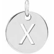 Sterling Silver Initial X Pendant