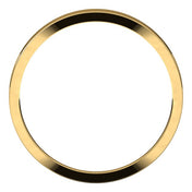 10K Yellow 2.5 mm Tapered Flat Band Size 8