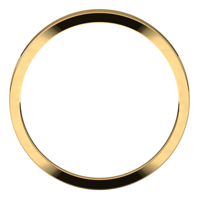 10K Yellow 2.5 mm Tapered Flat Band Size 8